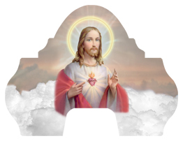 DARAY-L-109-BZ Sacred Heart Clouds Bronze